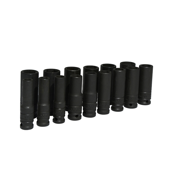 Urrea 1/2" Drive Deep Socket, Metric, 15 pcs 73214M